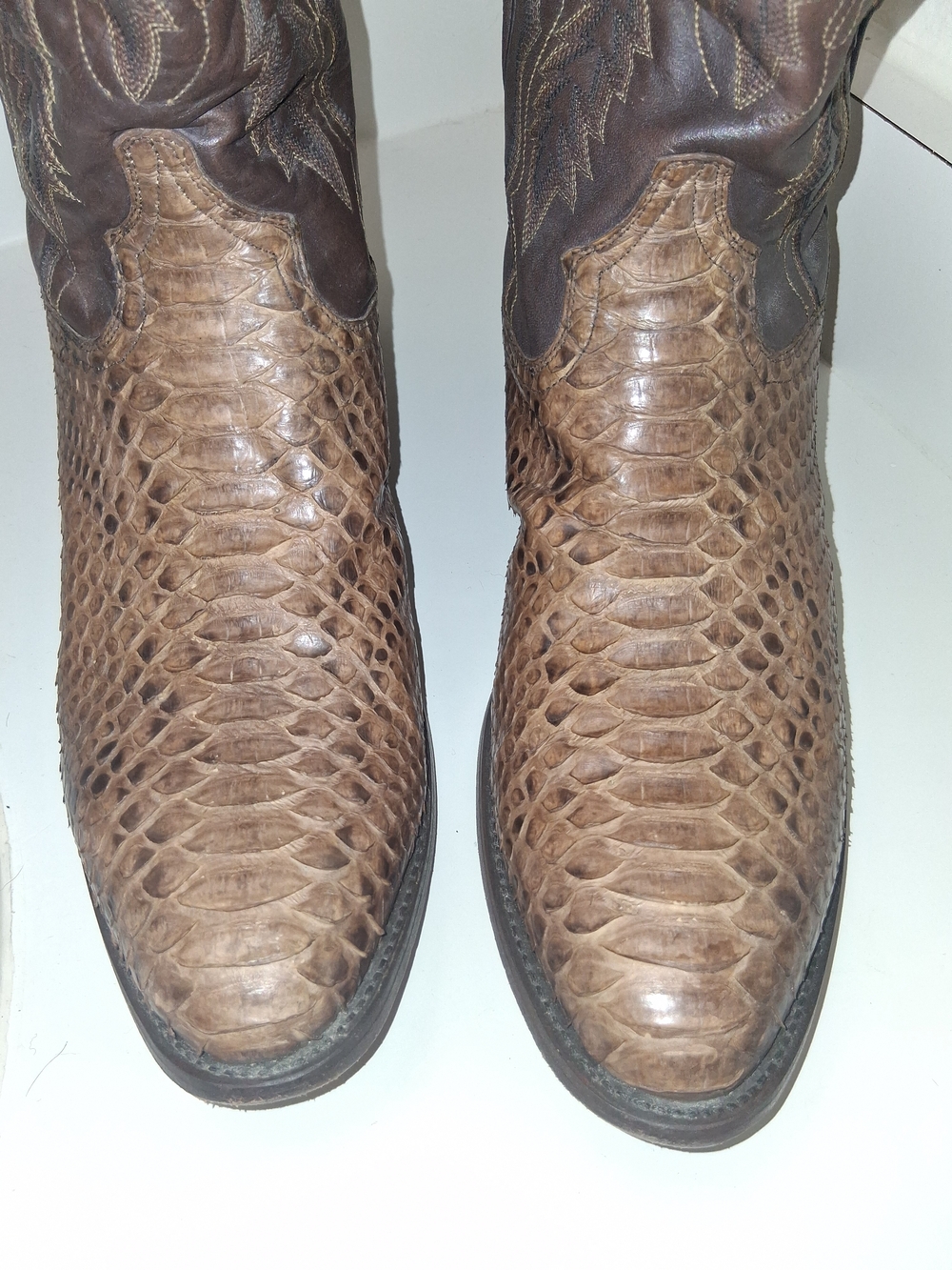 Dan Post Brown Exotic Leather Western Boots